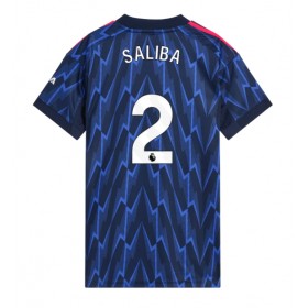 Arsenal William Saliba #2 Borta Kläder Dam 2025-26 Kortärmad